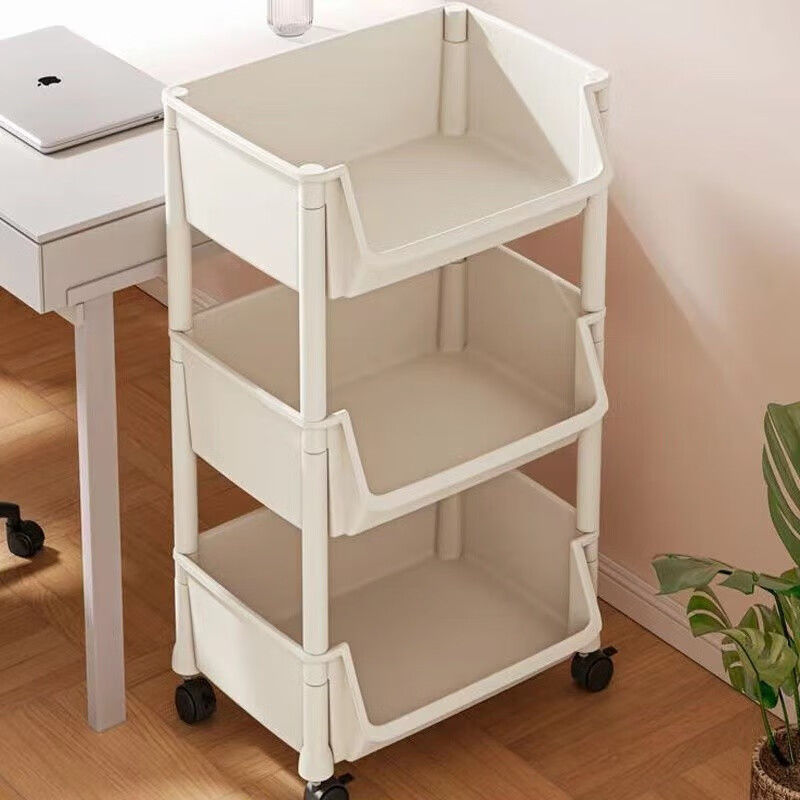 Estante de almacenamiento, carro multicapa, estante de acabado móvil, estante de almacenamiento de juguetes, refrigerios, artículos para bebés, niños