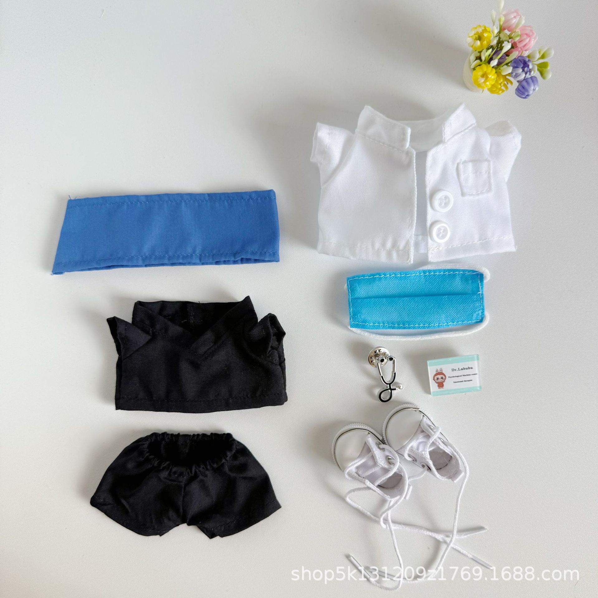 White shoes, black set