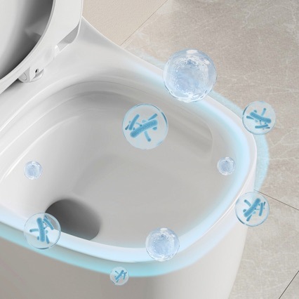 Nuevo 8.0 gran calibre sifon tipo inodoro sin labio asiento de inodoro doméstico ingeniería de hotel inteligente superficie esmaltada limpia