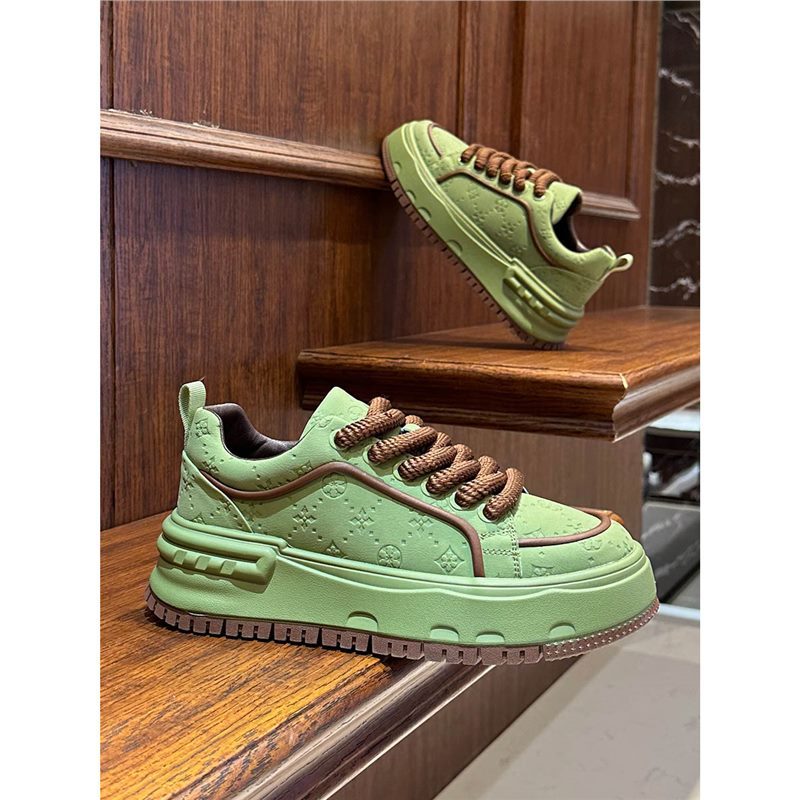Men's Shoes 2025 Spring New Style Breathable Leather Comfortable Versatile Trbottomyy Popular Soft-Soled Low-Top Shoes Casual Sports Bjd