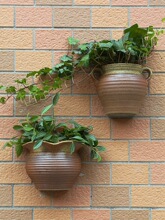 花盆壁挂陶瓷免打孔创意阳台多肉墙上悬挂式垂吊盆别墅院装饰花器