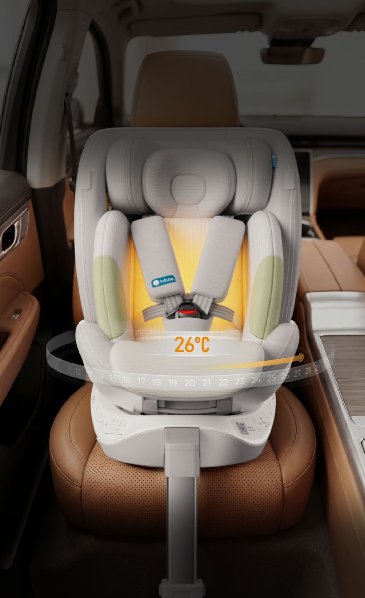 Lutulutuyue Ultra Kids Safety Seat 0-7 Years Old Newborn Baby Can Lie down in the Car with Intelligent Ventilation