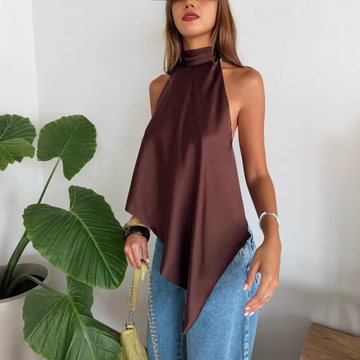 winter sexy solid T-shirt