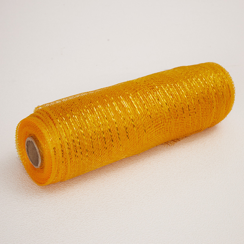 Rollo de malla de PP de 10 pulgadas * 10 yardas, material para guirnaldas, hilo de malla dorado navideño, cinta para embalaje con atmósfera festiva. image 19
