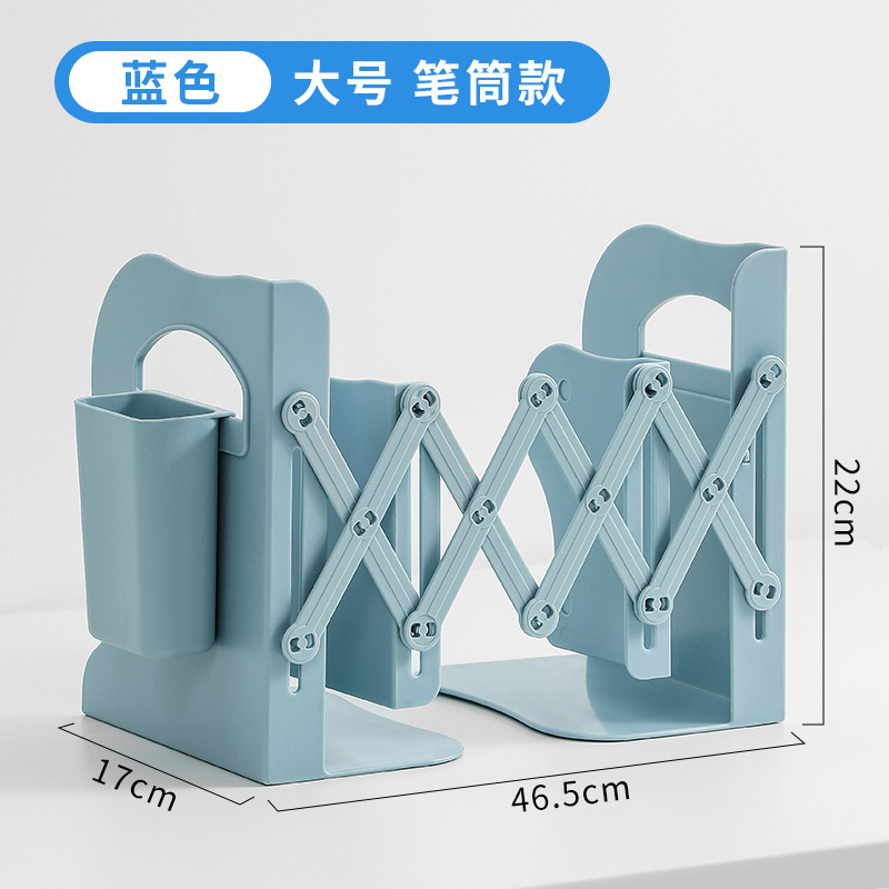 Retráctil titular de la pluma estantería escritorio integrado libro de almacenamiento rack deflector libro titular plegable fijo soporte de libro