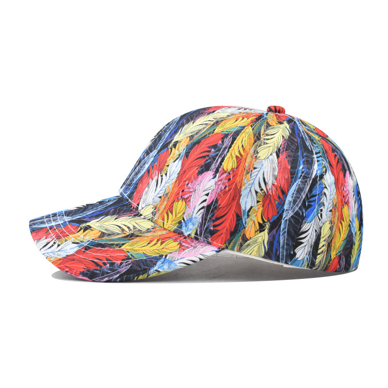 Algodón transfronterizo nueva hoja colorida gorra de béisbol al aire libre personalizado graffiti gorra de béisbol al aire libre estilo chino gorra de pico