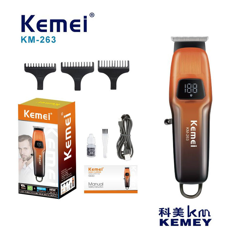 Corte de pelo eléctrico KM - 263 mini corte de pelo, corte de pelo digital, corte de pelo especial, corte de pelo eléctrico al por mayor.