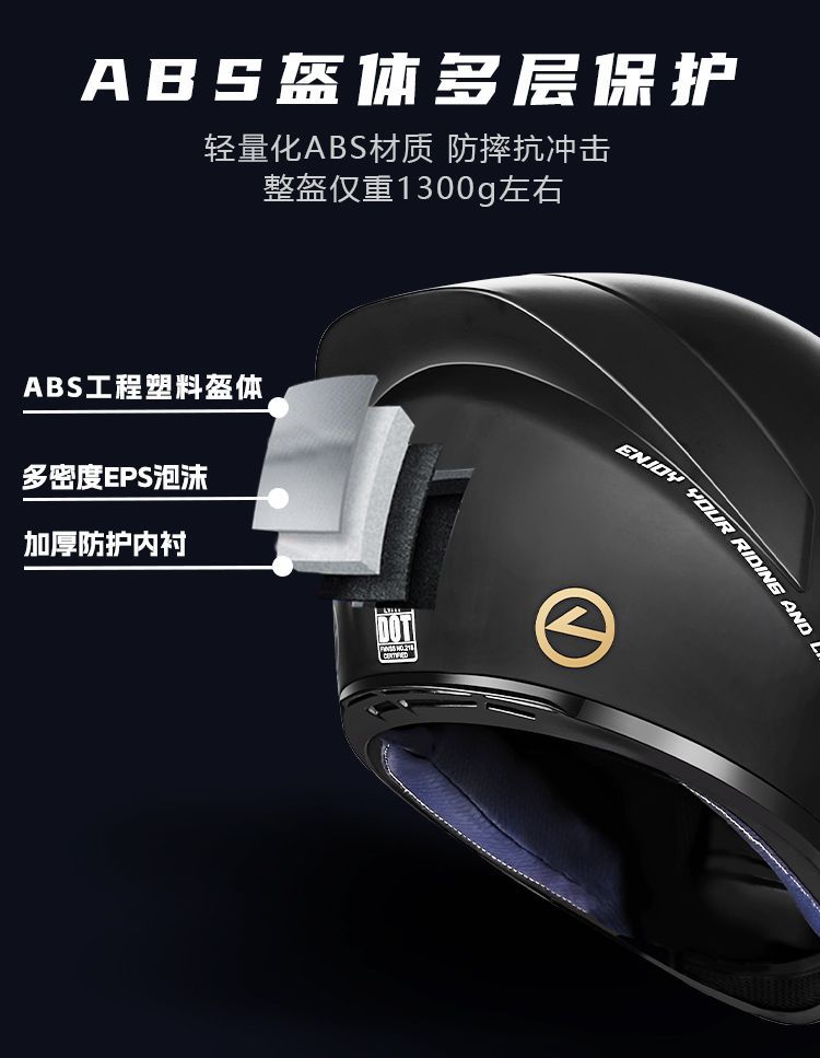 Certified Motorcycle Full Helmet, All Seasons, Universal