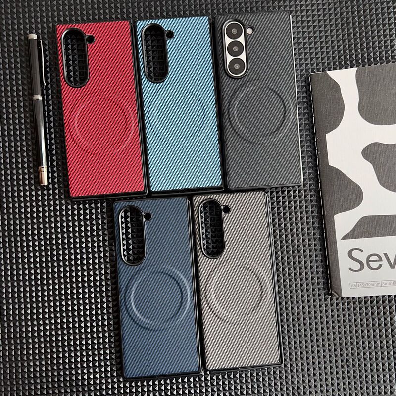 Suitable for Samsung Z Fold 20% off Foldable Screen Phone Case Z Fold7/6 Fiber-Textured Leather Magnetic W25 Protective Case