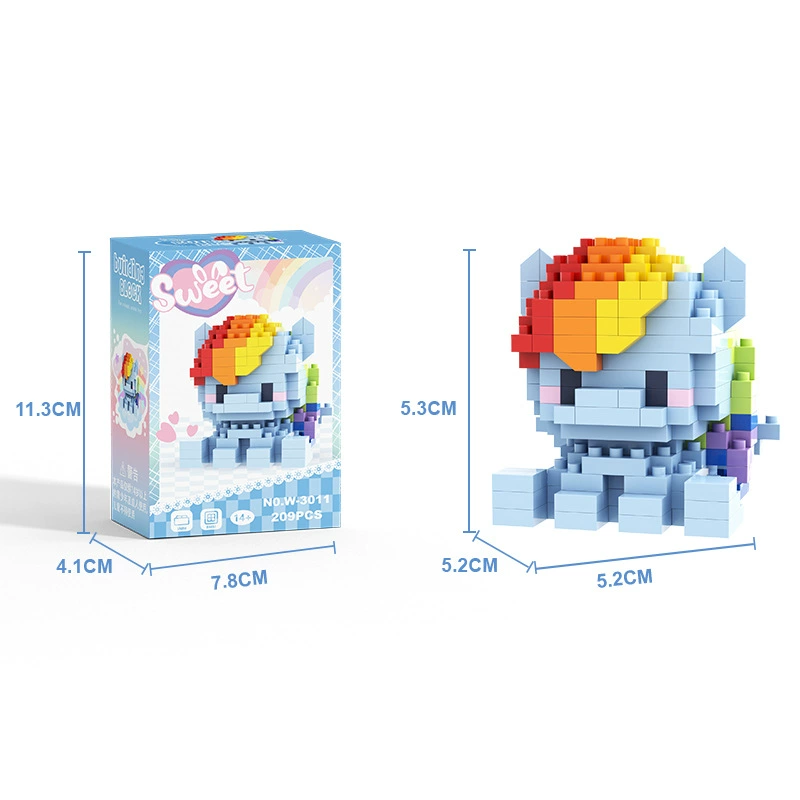 Конструктор LEGO W3006–W3011, микро-понитарные фигуры, 6 цветов, 240 штук в оптовой упаковке