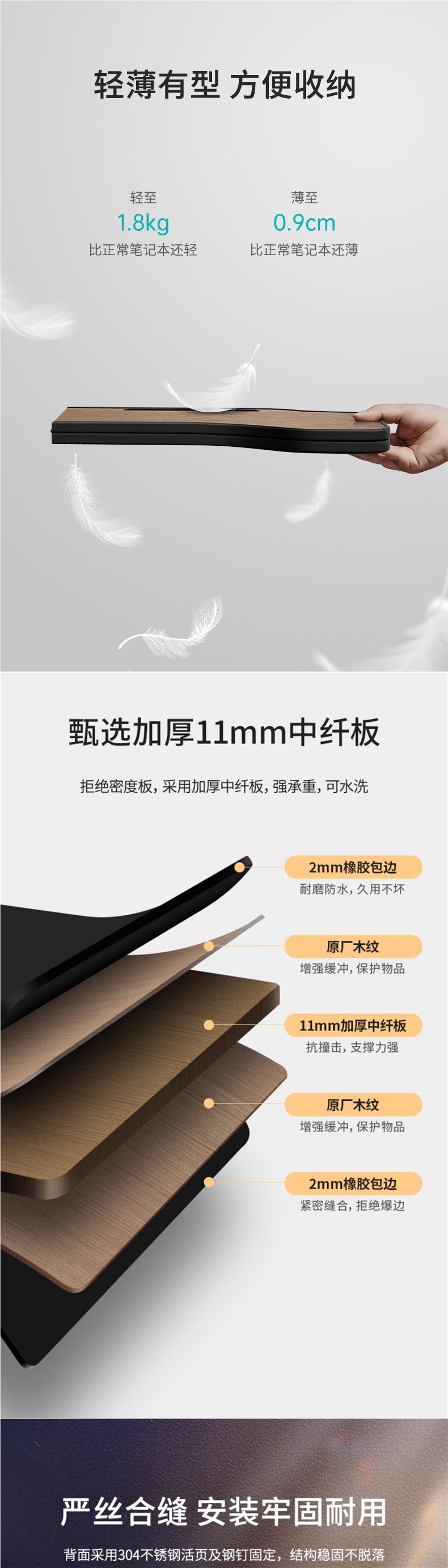 Suitable for Tesla Model 3/Y Car-Mounted Folding Dining Table, Passenger Seat Small Table, Office Desk, Car Accessories