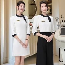 秋冬美容师工作服高端美容院皮肤管理护理师服足疗店SPA前台工装