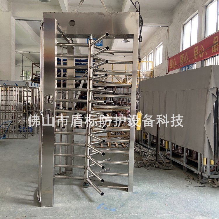 工地实名制全高转闸人脸识别门禁 单通道栅栏转闸旋转门 十字转闸