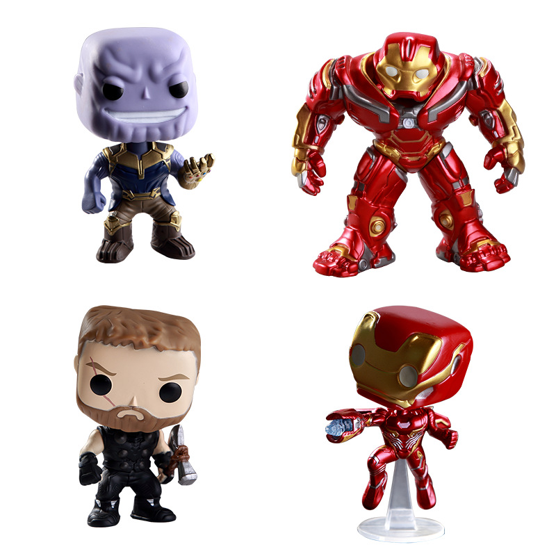 POP Thanos Anti-Hawk Thor Iron Man modelado a mano adornos