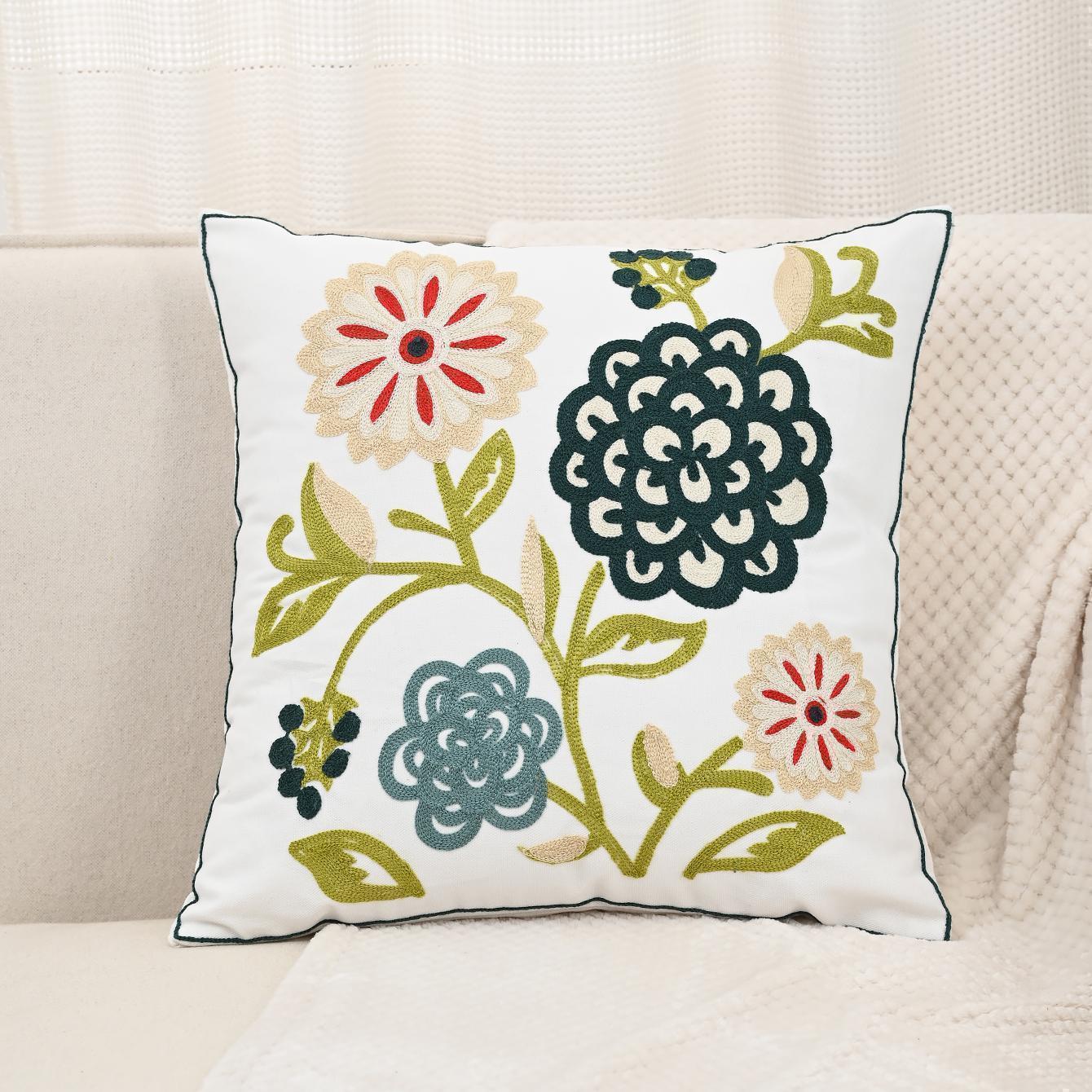 Nordic ins sala de estar toalla bordada sofá almohada cojín pequeño modelo fresco habitación almohada de respaldo de cabecera funda de almohada