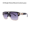 Fashionable glasses solar-powered, retro sunglasses suitable for men and women, European style