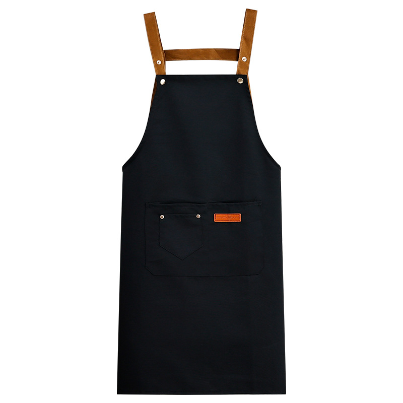 Delantal de Trabajo para Cocina de Lona Impermeable Resistente al Aceite y a la Suciedad para Restaurante