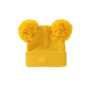 Foreign trade with fur ball 0-10 years old baby hat cute newborn wool hat autumn and winter children's warm knitted hat