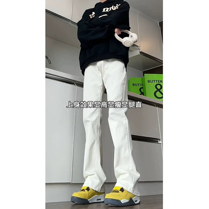 Pantalones de alta calidad, jeans blancos, pantalones de alta altura image 3