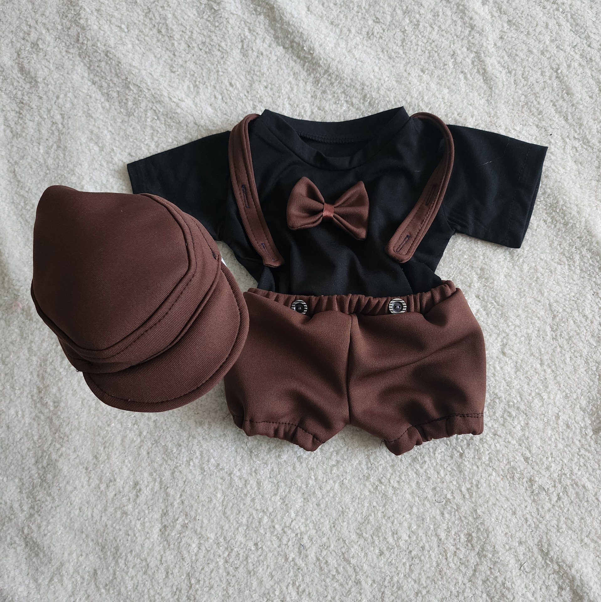 (2개) 2024 유럽과 미국의 국경 간  사진 의상 소품 모자 셔츠 반바지 세트 신사 스트레치 직물