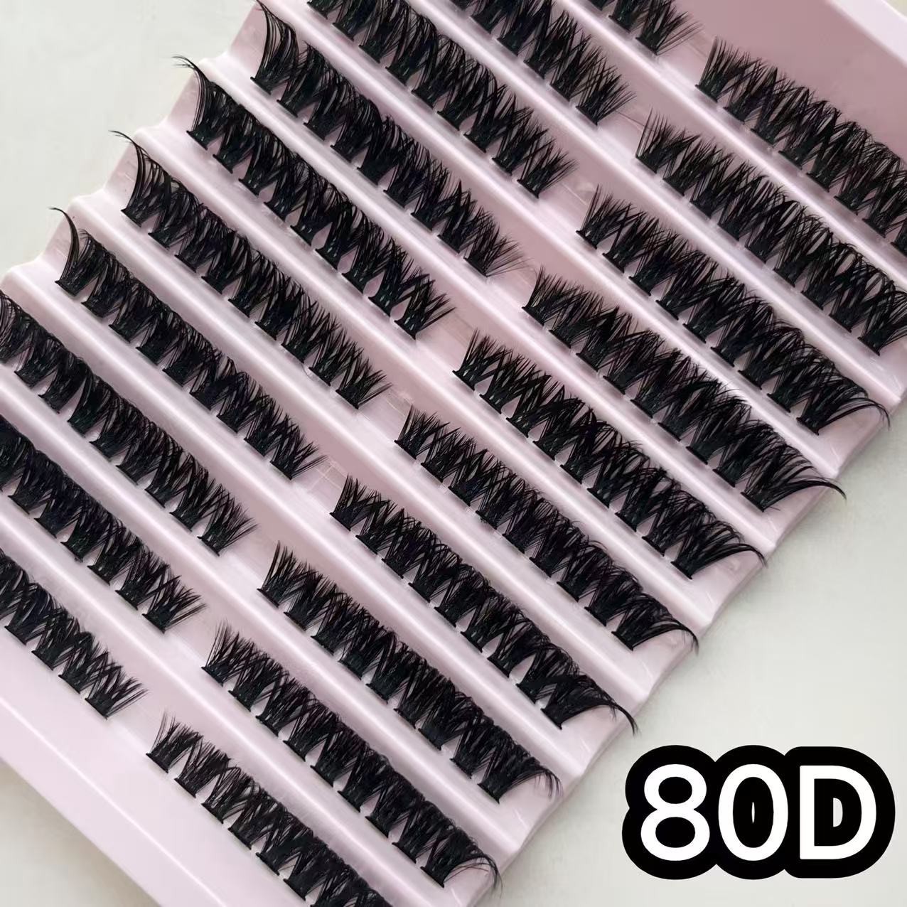 30P40P transfronterizo de fusión en caliente de pelo falso pestañas segmentación auto-injerto denso escenario natural de pelo blando falso pestañas