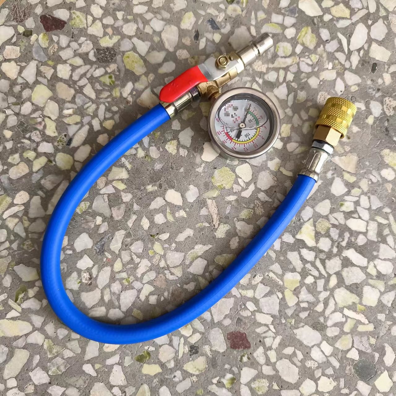 自锁式通用打气表充气杆充气表胎压表气压表测压油表充气