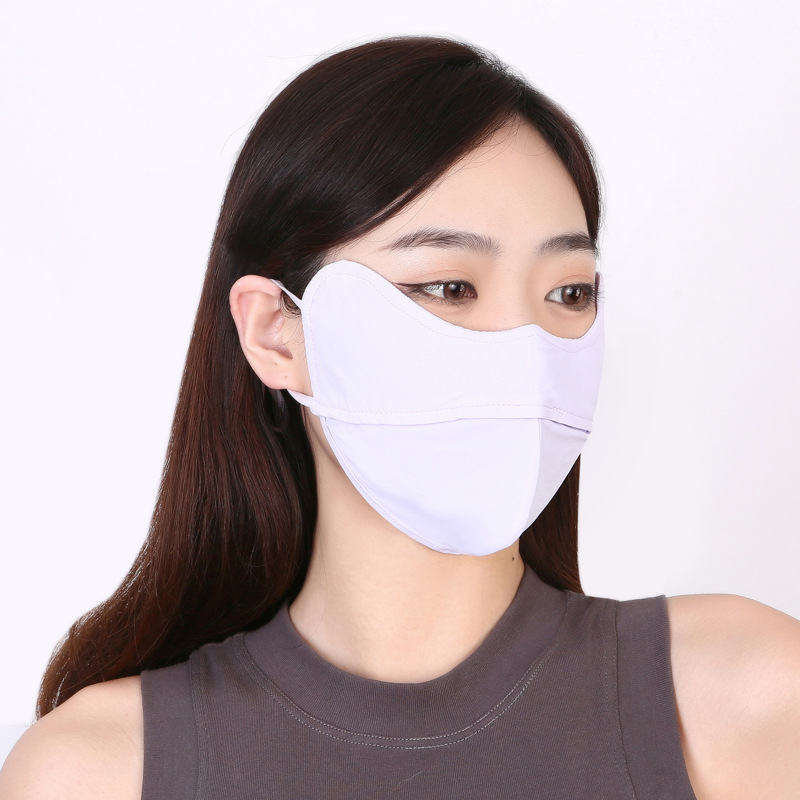 2024 verano nueva máscara solar transpirable de hielo para mujeres máscara solar UV de nylon