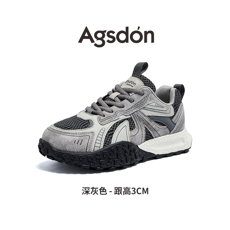 Augu Shi Deng grueso zapato padre mujer 2025 nuevo primavera y verano ligero retro zapatos de entrenamiento alemán zapatos deportivos casuales Agan