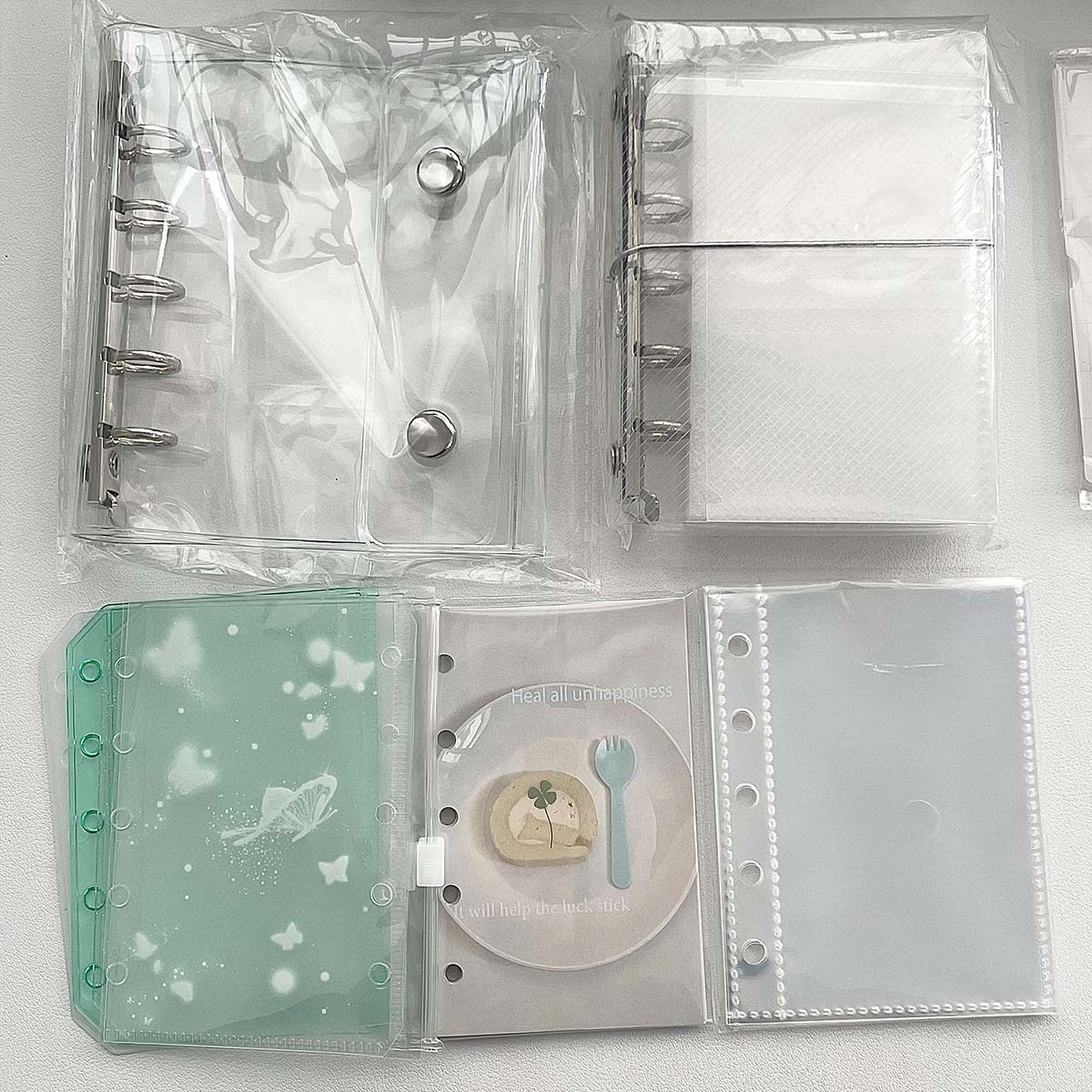 [Colección M5] Libro de hojas sueltas, accesorios de página interior, libro de contabilidad manual, libro de almacenamiento, carcasa PP, mini libro de tarjetas, bolsillo interior portátil