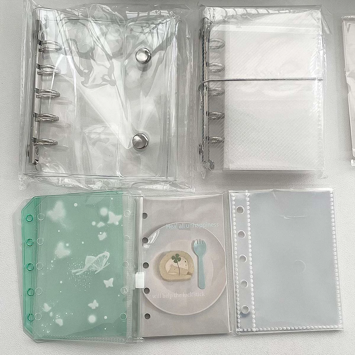 Handheld M5 Storage Set — Transparent PVC Shell, Inner Pages & Accessories, Multi-Color
