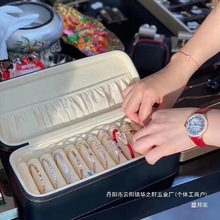 厂家直销手镯收纳盒15位翡翠玉镯收纳多位大容量家用便携手提箱手