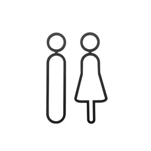 Cross-Border Acrylic Sign New Three-Dimensional Men's and Women's Bathroom Door Sign Cartoon Hollow Production Bathroom Toilet
