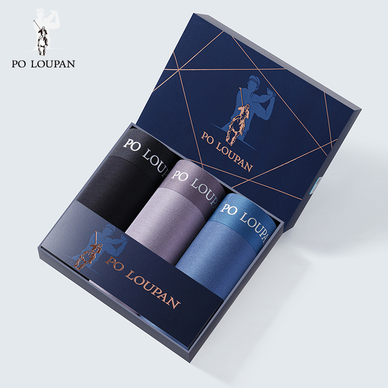 Po Loupan Paul Ferridino Men's Boxer Briefs Plus Fat and Modal Comfortable Boxer Shorts