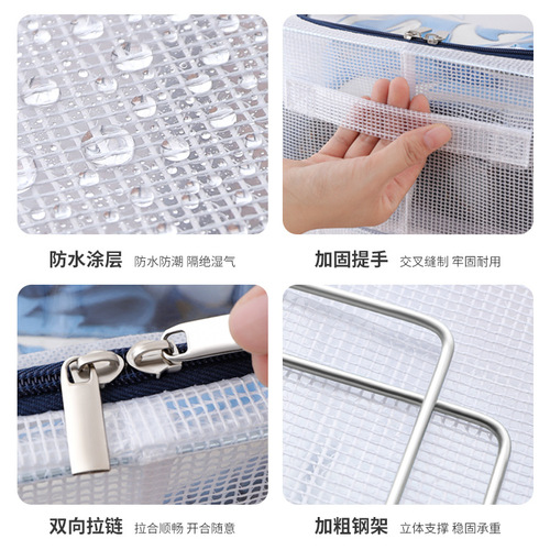 Household simple foldable shoe storage box installation-free bed bottom storage thickened shoe box clothes dust-proof storage box