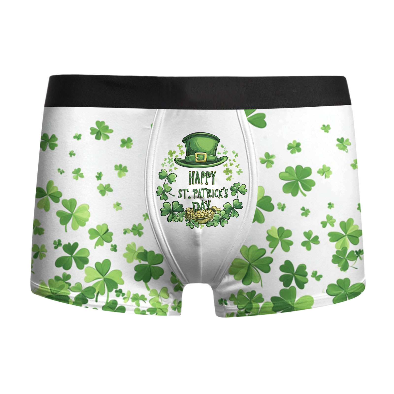 Ropa interior para hombre St. Pa Day, pantalones cuadrangulares para hombre, calzoncillos bóxer de cintura media de gran tamaño transpirables, estampado 3D MP01