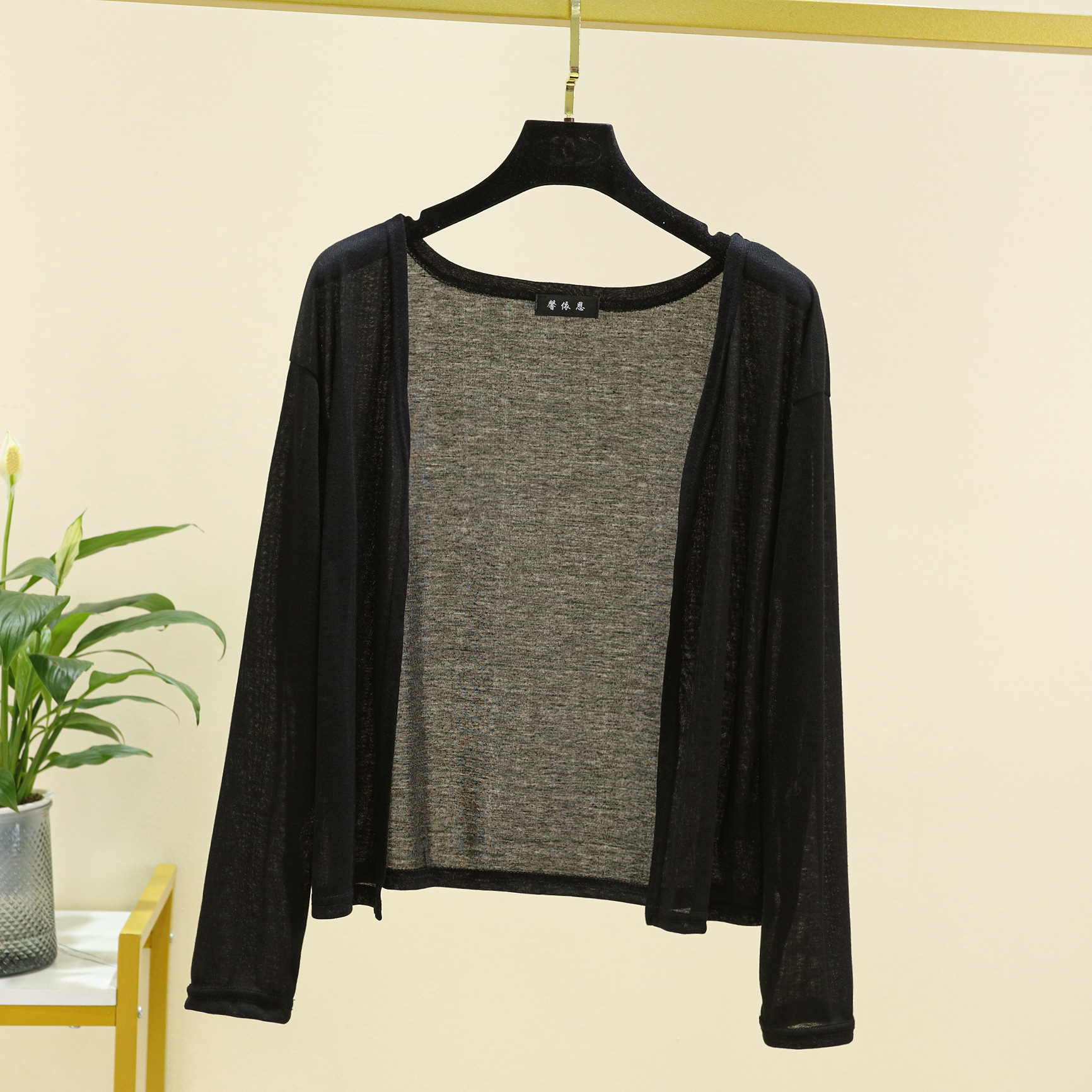 Delgada camisa de aire acondicionado al aire libre camisa de protección solar de verano de las mujeres capa fina chal de moda estilo occidental cardigan al aire libre