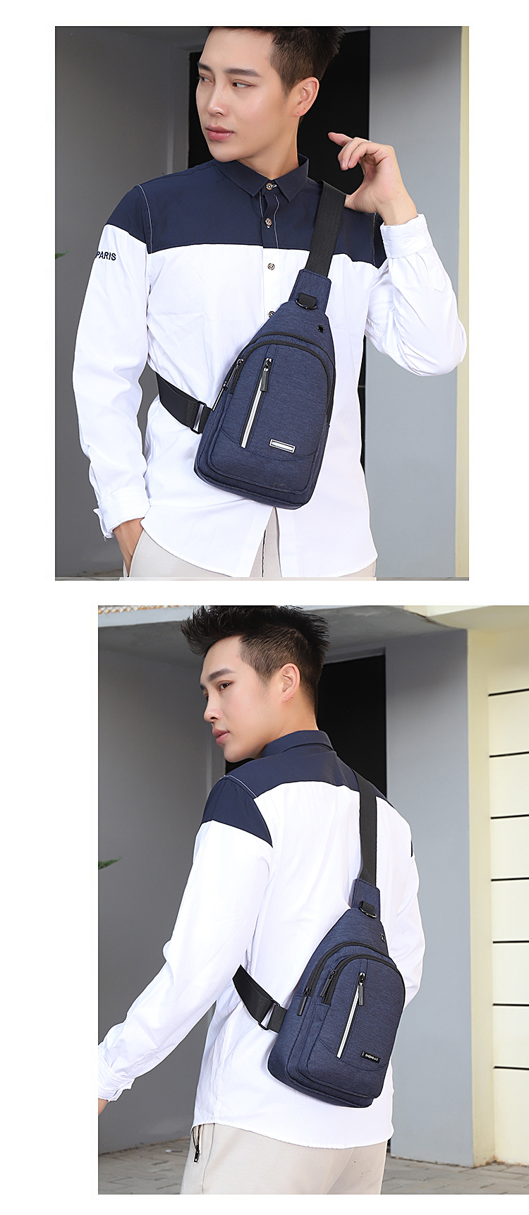【 Business Chest Bag 】 Men's crossbody bag, casual large-capacity chest bag, Korean style versatile chest bag wholesale and consignment undefined