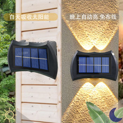 Sunliang New Solar Wall Lamp Outdoor Courtyard Lamp Upward Lighting Fence Lamp Decor Wash Wall Lamp Waterproof