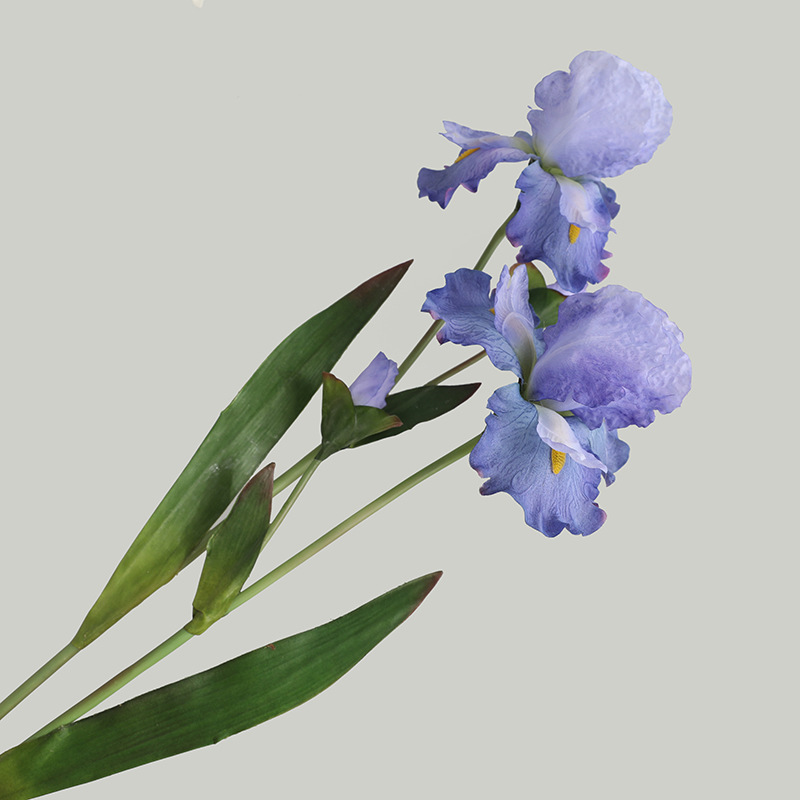 Home Decor Floral Arrangement—Lifelike Venetian Iris with Ink-Wash Effect, Artificial Flower Inspired by Alice