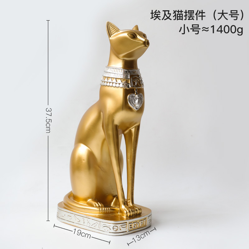 創意異域風情エジプト猫置物樹脂工芸品実用装飾書ろうそく台ソフトプレゼント|undefined