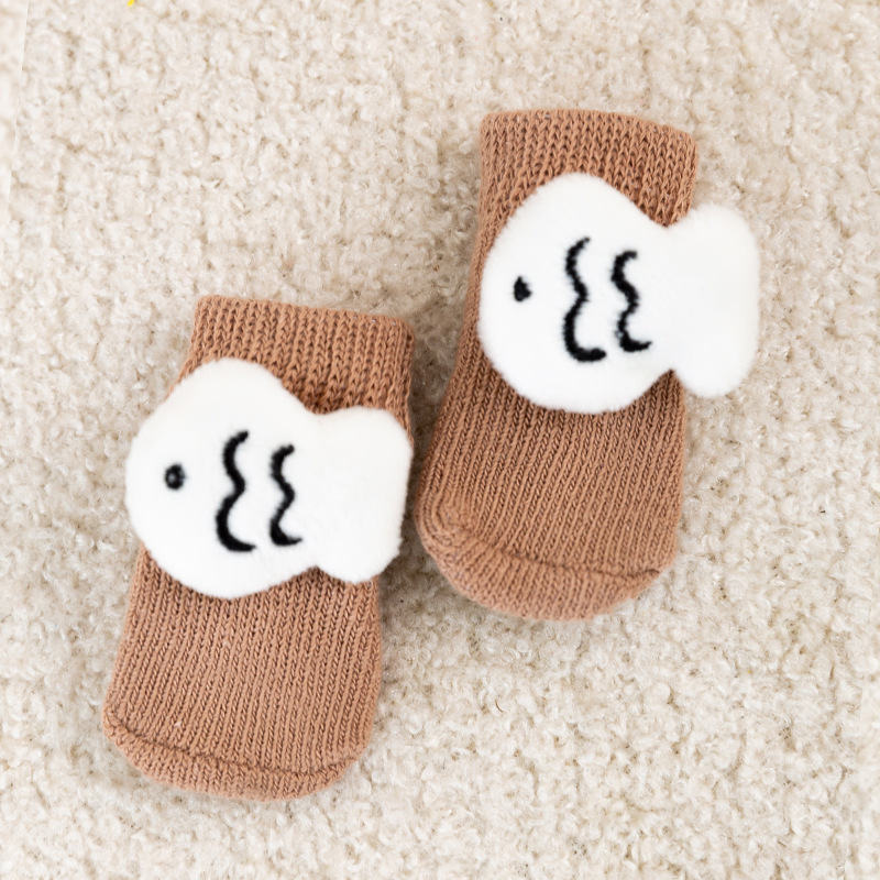 Calcetines para perros de cuatro estaciones, anti-deslizante, anti-arrastre, anti-sucio, calcetines cálidos para casa, calcetines de peluche, calcetines para mascotas, calcetines image 7