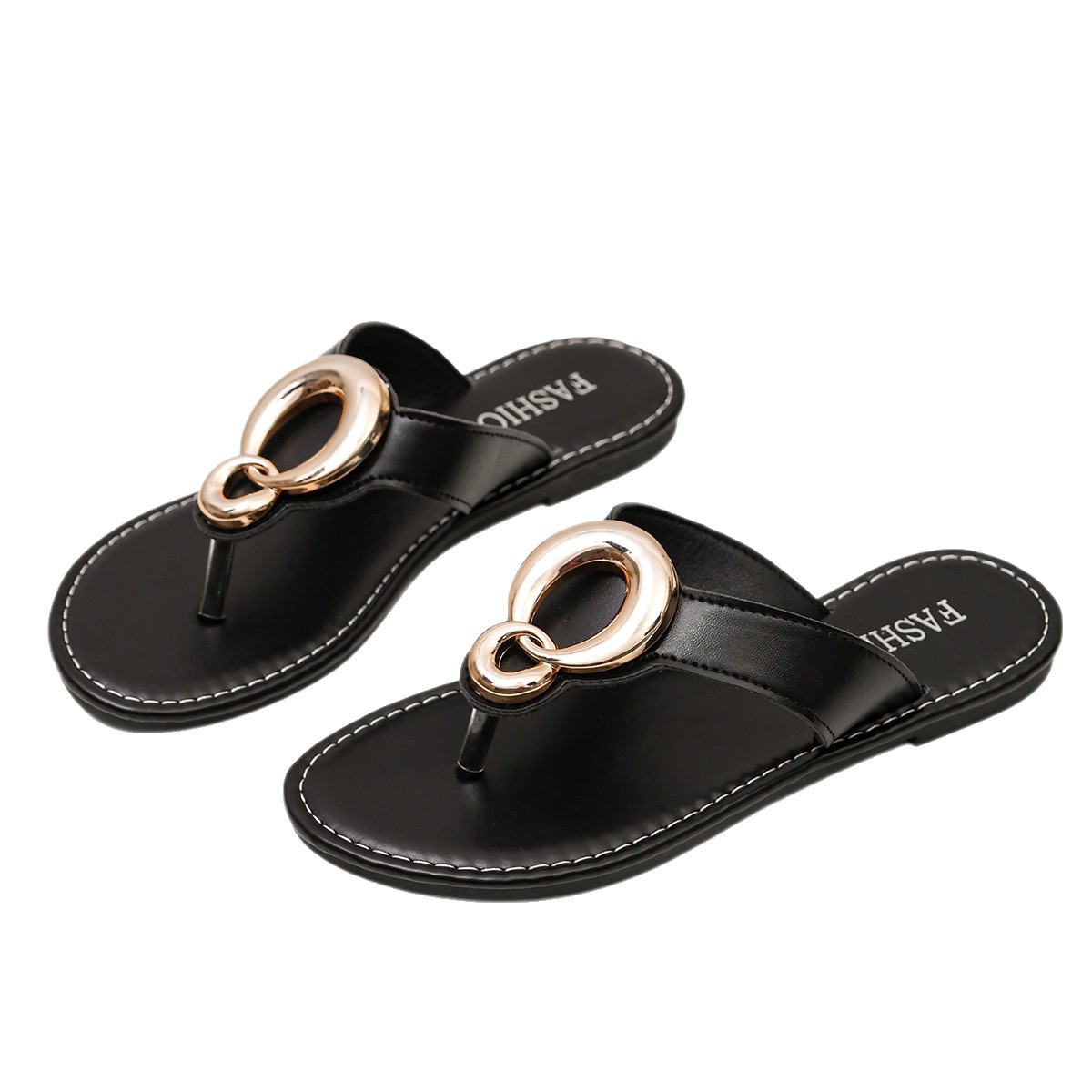Sandalias Planas para Mujer de Cuero Sintético, Cómodas, para Uso Casual image 5