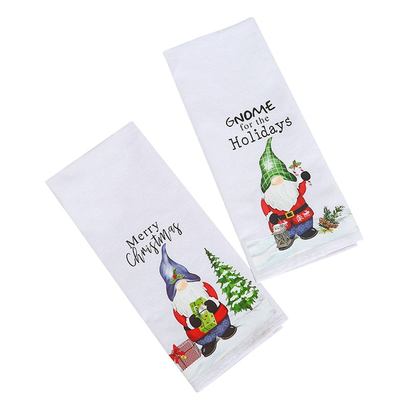 Nuevas toallas de Navidad transfronterizas, toallas, toallas para lavar platos, suministros de cocina decoraciones de Navidad