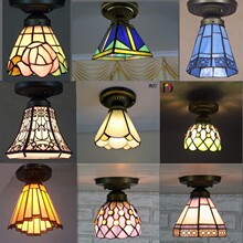 宝华蒂凡尼玻璃灯饰吸顶灯卧室阳台过道玄关走廊卫生间欧式特价