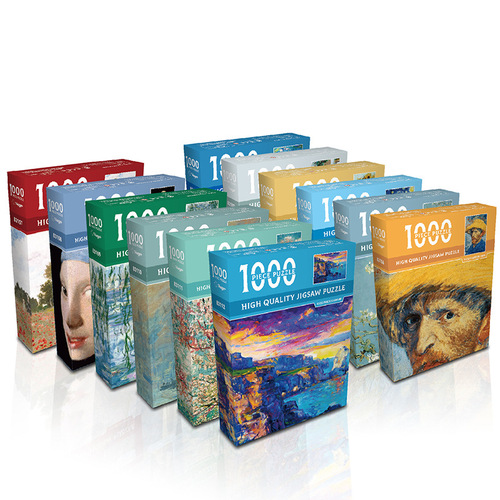 Jigsaw puzzle 1000 piece world famous paintings paper puzzle adult stress relief educational children's toy developed cross-border