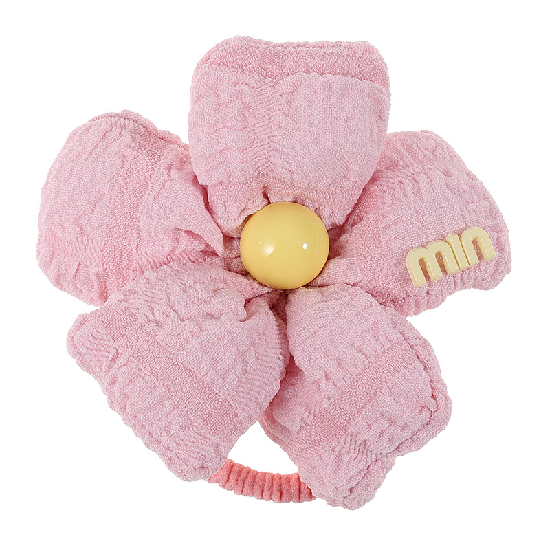 Dulce flor perla cuerda para el cabello mujer alta sensación bola cuerda para la cabeza cuerda simple temperamento salvaje cola de caballo anillo para el cabello tocado