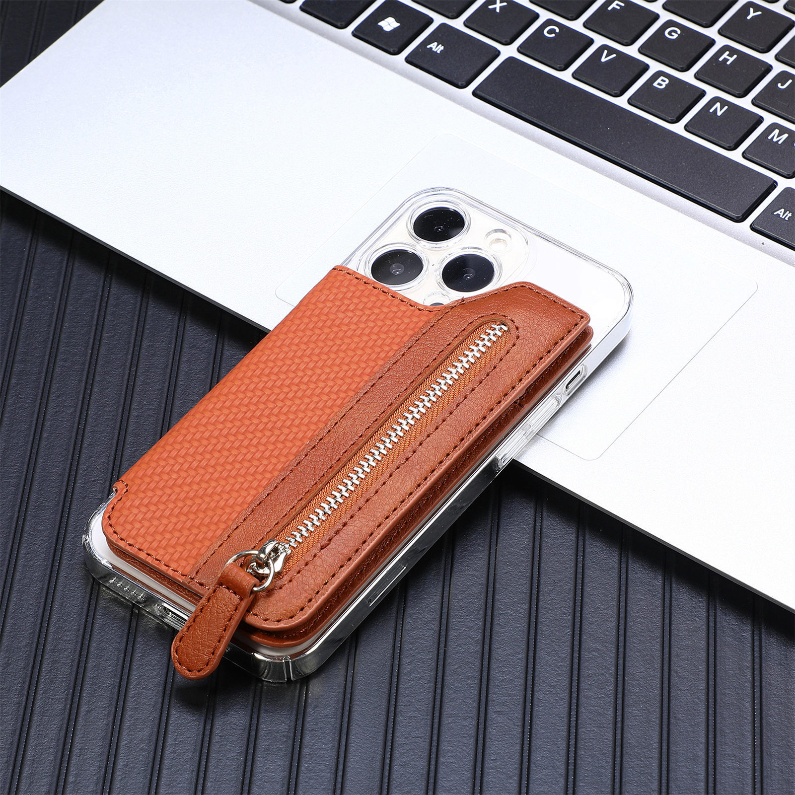 Unisex Solid Color Pu Leather Zipper Card Holder display picture 37