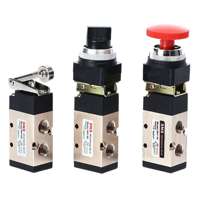 SNS Shenchi Пневматический Механический клапан серии MV Пневматический электромагнитный клапан двухпозиционный пятиходовой Пневматический регулирующий реверсивный клапан ручной клапан