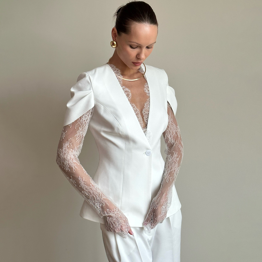 elegant design lace suit