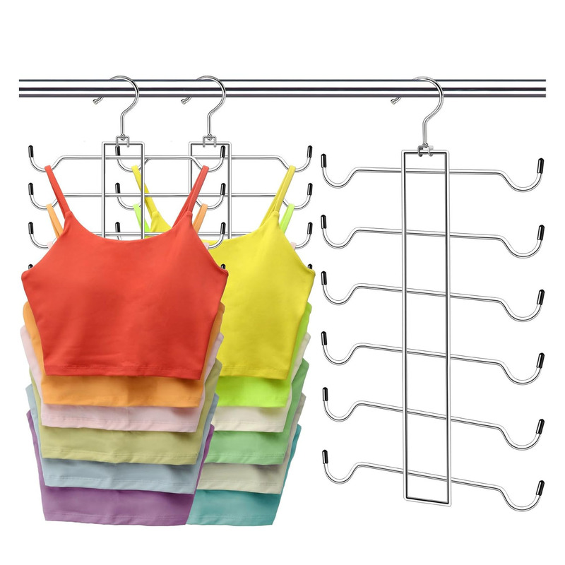 In-Stock Wholesale Multi-Layer Underwear Hangers Dormitory Bra Storage Foldable Hanger Multifunctional Multi-Layer Iron Clothes Rack